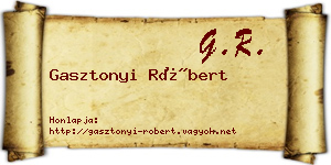 Gasztonyi Róbert névjegykártya