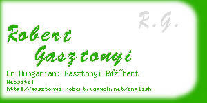 robert gasztonyi business card